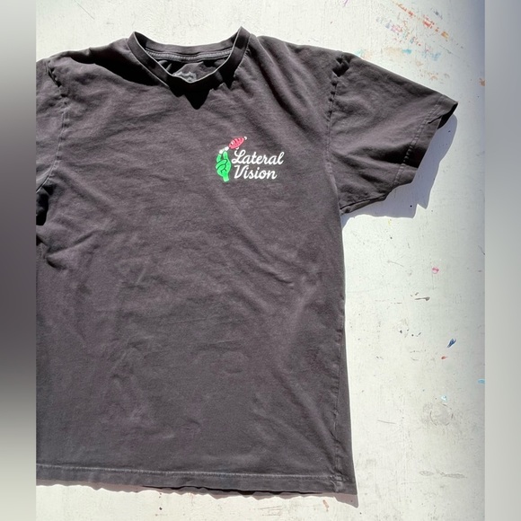 Men's Lateral Vision T-Shirt Black Cranks M Cartoon Spell-Out Anime Street Art - Picture 12 of 12